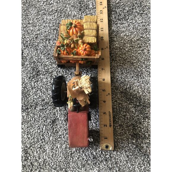 Scarecrow Tractor Halloween Thanksgiving Autumn Pumpkins Decor VTG With Box EUC - Picture 8 of 10